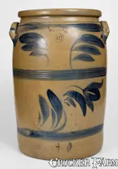 A & W Boughner, Rare A & W BOUGHNER / GREENSBORO / PA Ten-Gallon Stoneware Jar, circa 1860, Stoneware