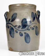 R. W. Russell, R. W. RUSSELL / BEAVER, PA Stoneware Jar with Cobalt Decoration, circa 1860, Stoneware