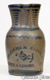 Williams And Reppert, Rare WILLIAMS & REPPERT. / GREENSBORO. PA Cobalt-Decorated Stoneware Pitcher