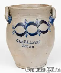 Coerlears Hook, Very Rare Thomas Commeraw COERLEARS HOOK / N. YORK Stoneware Jar, c1800, c1800, Stoneware