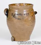 C. Crolius, C. CROLIUS / MANUFACTURER (Manhattan, NY) Stoneware Jar, early 19th century, Stoneware