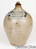 C. Crolius, C. CROLIUS / MANUFACTURER / MANHATTAN-WELLS / NEW-YORK Stoneware Jug, early 19th century, Stoneware