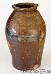 Warne & Letts, Rare WARNE & LETTS / LIBERTY FOREVER Stoneware Jar, early 19th century, Stoneware