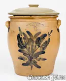 H B. Pfaltzgraff, H. B. PFALTZGRAFF / YORK, PA Stoneware Jar with Lid, circa 1870-1889, Stoneware