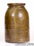 W. C. Robertson, Very Rare W. C. ROBERTSON / Barbers Creek, P.O. Georgia Stoneware Jar, circa 1865, Stoneware