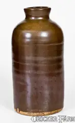 Fr. Leitzinger, Scarce FR. LEITZINGER / CLEARFIELD, PA Albany-Glazed Stoneware Canning Jar, circa 1851-1879, Stoneware