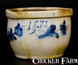 Rare JOHN BELL / WAYNESBORO, PA Stoneware Jar Dated 1871 by John Bell, 1871, Stoneware, sold Oct 2017