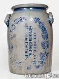 J. Littel & C, Rare Six-Gallon J. LITTEL & C / Greensboro. / Green Coun Pa Stoneware Jar, circa 1875, Stoneware