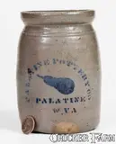 Palatine Pottery Co., Scarce Small-Sized PALATINE POTTERY CO / PALATINE / W. VA Stoneware Pear Jar