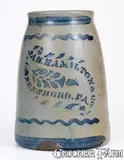 Jas. Hamilton & Co., JAS. HAMILTON & CO. / GREENSBORO, PA Stoneware Canning Jar, circa 1875, Stoneware