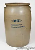 A. P. Donaghho Co, Rare 20 Gal. A. P. DONAGHHO CO / PARKERSBURG, W. Va. Stoneware Jar w/ Reversed "E", circa 1880, Stoneware