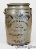 Hamilton & Jones, 6 Gal. HAMILTON & JONES / GREENSBORO, PA Stoneware Jar, circa 1875, Stoneware