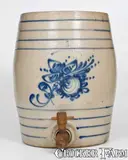 Fort Edward Stoneware Co., 6 Gal. FORT EDWARD STONEWARE CO. / FORT EDWARD, NY Stoneware Water Cooler, circa 1875, Stoneware
