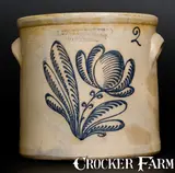 F. Stetzenmeyer & G. Goetzman, F. STETZENMEYER & G. GOETZMAN / ROCHESTER, NY Stoneware Crock, circa 1853-1860, Stoneware