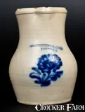 Harrington & Burger, Rare HARRINGTON & BURGER / ROCHESTER Stoneware Pitcher w/ Fine Floral Decoration