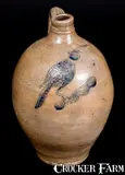 David Morgan, Extremely Rare and Important DAVID MORGAN / NEW YORK Incised Bird Jug, circa 1800, Stoneware