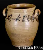 N. York, Important Stoneware Jar Inscribed "N. York / PBH [Pot Baker's Hill] / Nov. 29 / 1797", 1797, Stoneware