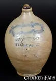 Commeraw's Stoneware, Fine 3 Gal. COMMERAWS / STONEWARE Jug, Thomas Commeraw, New York, c1810