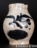 N. York, Extremely Rare and Important N. YORK / COERLEARS HOOK Stoneware Pitcher, Thomas Commeraw, late 18th century, Stoneware