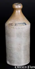 Boston R. Beer, Baltimore Stoneware Bottle Marked BOSTON R. BEER / COLE & CO, circa 1845, Stoneware