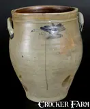 Atherton & Trice, Rare ATHERTON & TRICE / ALBANY Stoneware Jar, circa 1820-1826, circa 1820-1826, Stoneware