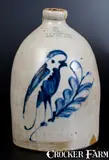 3 Gal. F. B. NORTON & CO. / WORCESTER, MASS. Stoneware Parrot Jug by F. B. Norton & Co, circa 1870, Stoneware, sold Jul 2017