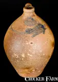 Outstanding J. DUNTZE / NEW-HAVEN Stoneware Jug w/ Incised Fish Decoration by Johannes Bartholomäus Duntze, circa 1825, Stoneware, sold Jul 2017