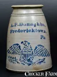 A.P. Donaghho, Fine A. P. DONAGHHO / FREDERICKTOWN, PA Stoneware Wax Sealer w/ Eagle