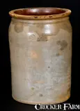 N. Clark, Rare 2 Gal. N. CLARK / PARKERSBURG, VA Stoneware Jar, mid 19th century, Stoneware