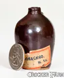 Walter Donaghho, Unusual Miniature Stoneware Jug w/ Paper Label for WALTER DONAGHHO / PARKERSBURG, W.VA, early 20th century, Stoneware