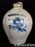 Darby & Co., CHOLLAR, DARBY & CO. / HOMER, NY Stoneware Jug with Floral Decoration, circa 1845, Stoneware