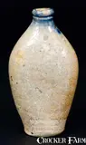 C. Crolius, Rare C. CROLIUS / MANUFACTURER / NEW-YORK Stoneware Flask