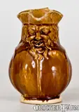 Coxon, Unusual "Chs COXON / Sth.AMBOY / N.J." Rockingham-glazed Yellow Ware Creamer, circa 1858-1860, Stoneware