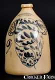W.H. Farrar & Co., W. H. FARRAR & CO. / GEDDES, NY Stoneware Jug w/ Elaborate Decoration