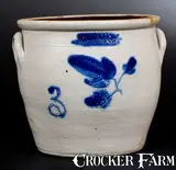 E. H. Farrar, 3 Gal. E. H. FARRAR / NORTH BAY Stoneware Jar with Floral Decoration, circa 1851, Stoneware
