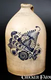 Fletcher & Norton, FLETCHER & NORTON / WESTFIELD, MASS. Stoneware Advertising Jug, circa 1870, Stoneware