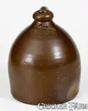 A. Standish, Unusual A. STANDISH / TAUNTON, MASS. Stoneware Jug with Impressed Fish, mid 19th century, Stoneware