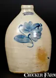 H. Schuler, H. SCHULER / PARIS, ONT. Stoneware Jug with Floral Decoration, circa 1880, Stoneware