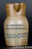 A.P. Donaghho, 1 Gal. A. P. DONAGHHO / PARKERSBURG, W. VA Stoneware Pitcher