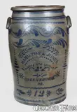 12 Gal. HAMILTON & JONES / GREENSBORO, PA Stoneware Jar by Hamilton & Jones, circa 1875, Stoneware, sold Jul 2017