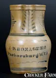 A.P. Donaghho, Half-Gallon A. P. DONAGHHO / Parkersburg, W. VA Stoneware Pitcher