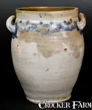 C. Crolius, C. CROLIUS / MANUFACTURER / NEW YORK Stoneware Jar with Brushed Decoration