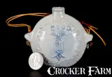 Hinrichs Crockery Co., Unusual GAR Souvenir Stoneware Canteen, HINRICHS CROCKERY CO. / DAVENPORT, IOWA, late 19th century, Stoneware