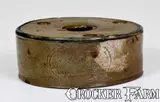 C. Crolius Stoneware, C. CROLIUS / STONEWARE MANUFACTURER / Manhattan-Wells, / NEW-YORK Stoneware Inkwell, early 19th century, Stoneware