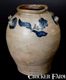 J. Remmey, J. REMMEY / MANHATTAN-WELLS / NEW-YORK Stoneware Jar w/ Elaborate Incised Design