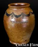 Commeraw's Stoneware, Very Fine COMMERAWS / STONEWARE Jar, Manhattan, circa 1810