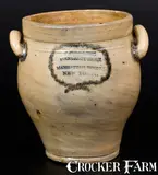 C. Crolius, C. CROLIUS / MANUFACTURER / MANHATTAN-WELLS / NEW-YORK Stoneware Jar