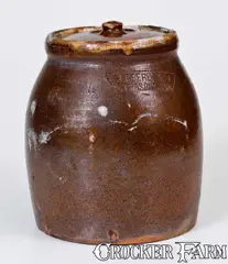 J. Eberly & Co, J. EBERLY & CO. / STRASBURG, VA Redware Bean Pot, late 19th century, Redware
