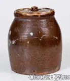 J. Eberly & Co, J. EBERLY & CO. / STRASBURG, VA Redware Bean Pot, late 19th century, Redware