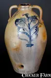 Hall & Thomas, Rare 8 Gal. HALL & THOMAS / SPRINGFIELD, OH Stoneware Water Cooler, mid 19th century, Stoneware